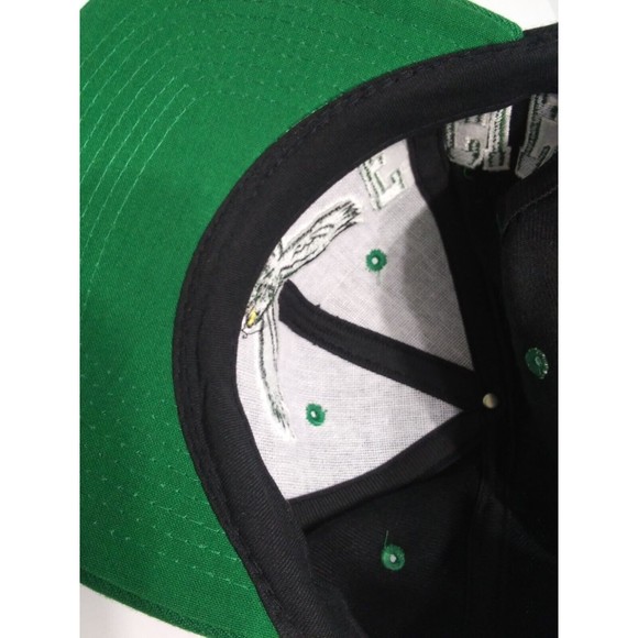 Philadelphia Eagles Apex One Snapback Vintage 90s Hat Cap NFL Black Green - Picture 10 of 11